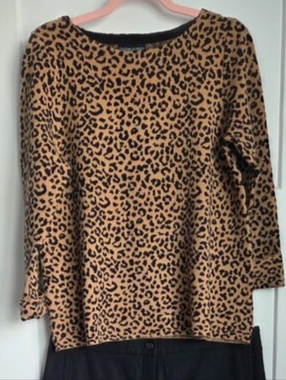 0006.  Cynthia Rowley Leopard Sweater